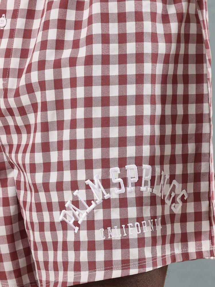 Comfort Breathable Woven Gingham Check Pack Two Boxers