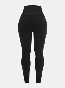 SHEIN Girlism Tween Girl 修身休闲舒适高腰交叉细节运动裤，多件装