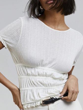 Athîral 女士短袖修身圆领上衣/T恤