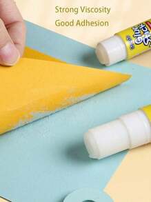 SHEIN 5pcs(9g) Pva Cartoon Solid Glue Stick For Office & Students Diy Handcraft Stationery, White Back To School