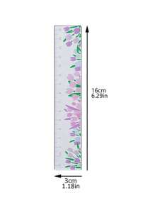 1/4 Set, Righello trasparente con motivo floreale, essenziale per il ritorno a scuola, righello in acrilico da 15 cm, forniture per scuola e ufficio