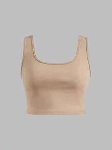 Modmama 孕妇休闲纯色背心和裤子套装 - 白色 - 查看 5