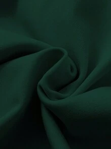 SHEIN Elegant Solid Color Asymmetrical Ruffle Hem Dress For Teen Girls,Holiday,Summer,Travel - Dark Green - View 8