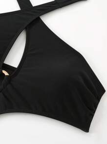 Swim SXY Traje de baño de una pieza sexy con acabado metálico asimétrico para mujeres, ideal para vacaciones de primavera en la playa, fiestas en la piscina, verano