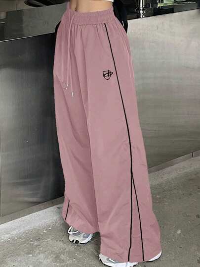 DAZY Pantalones casuales de unicolor para mujer, simples y de moda para uso diario