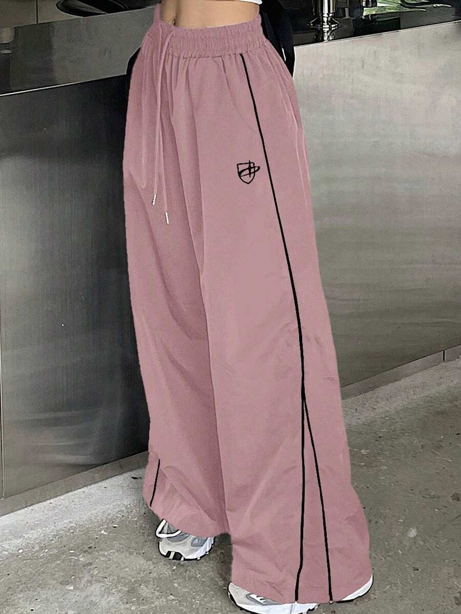 DAZY Pantalones casuales de unicolor para mujer, simples y de moda para uso diario - Rosa coral - Ver 1