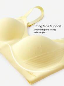 LUVLETTE Plus Dream Curve 2ndSkin Full Coverage Wireless Seamless Breathable Side Support Lounge Sports Workout Lingerie As Outerwear Bra Butter Yellow Sticky SizeFreedom Baisc Bra No Show Underwear - Yellow - View 7