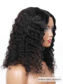 Deep Wave Glueless 6x4 Ready To Go Wear Lace Closure Wig Pre Plucked Deep Curly Transparent Human Hair Wigs Pre Cut No Lace - Natural Black - View 5