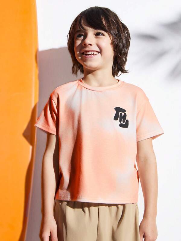THE HAPPY LOOK Tricou casual cu mânecă scurtă și cu mânecă scurtă pentru băiat tânăr