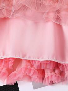 Baby Girls 2-0-25M Summer New Layered Lace Net Yarn Princess Skirt, Cute Ballet TUTU Dress Bottoms - Watermelon Pink - View 4