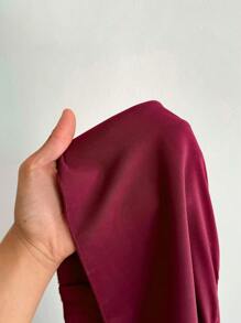 Breezaya Vestido midi elegante con volantes en el bajo y nudo delantero para mujer de talla grande de unicolor