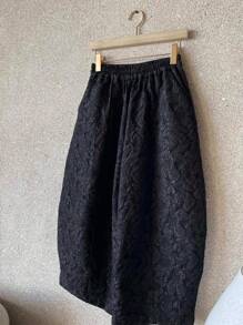 FRIFUL 女式休闲泡泡布哈伦七分裤，带口袋