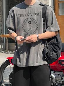 DAZY 男士休闲简约时尚T恤，适合日常穿着，图案T恤