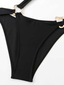 Swim SXY Traje de baño de una pieza sexy con acabado metálico asimétrico para mujeres, ideal para vacaciones de primavera en la playa, fiestas en la piscina, verano