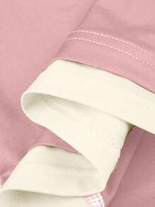 SHEIN Bubbli 女士休闲简约拼色短款吊带背心 - 淺粉色 - 查看 6