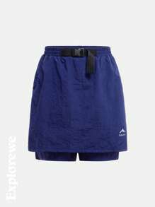 SHEIN Tween 女童腰带扣设计防水短款运动裙