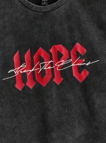 Manfinity RebelGame Men's Streetwear Knitted Acid-Washed Sleeveless Tank Top, Suitable For Everyday Wear - Red - View 3