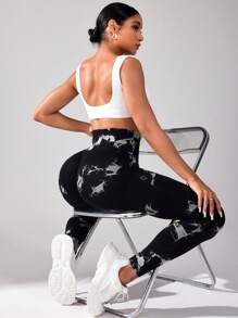 Easithlete 6pcs Seamless Knitted High Elastic Yoga/Sports Leggings, Comfortable For Workout - Multicolor - View 2