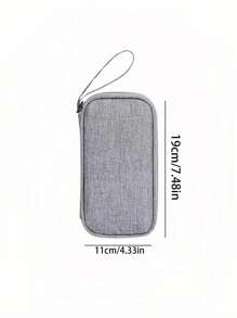 1pc Waterproof Electronic Storage Bag ,Multi-Layer Fixed Storage Bag,Multi-Zipper Portable Storage Bag- Perfect For U Disks, Hard Disks, Headphones,Portable Multipurpose Grey For Travel For Travel ,Makeup ,Cosmetic ,Vacation ,Organizer - Grey - View 6