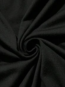 SHEIN LUNE Camiseta casual de mujer de verano con escote en V de punto, hombros abiertos, manga corta y cremallera con estampado - Negro - Ver 4