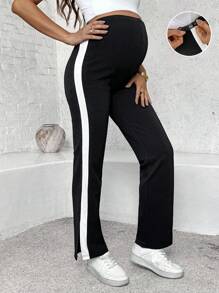 SHEIN 高腰孕妇休闲裤 - 黑色 - 查看 6