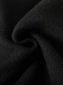 Bộ 2 món/Bộ áo hoodie dày in chữ và quần dài thời trang cho bé gái mùa thu/đông - màu đen - Xem 4