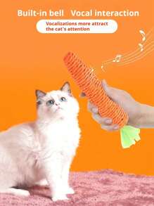 PETSIN 5/10/15/20 sztuk Miłośnicy kotów i kocia mama kochają zabawki z kolorowymi dzwoneczkami, kolorowe piłki do drapania, marchewkowe zabawki dla miłośników kotów i kocia mama, czyszczenie zębów, rozrywka, zabawki dla miłośników kotów i kocia mama, prezent dla miłośników kotów/psów i artykuły dla zwierząt domowych dla psów/kotów