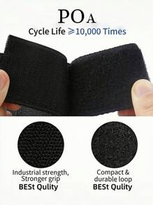 1 szt. Paski do przechowywania Easy-Carry Wrap-It - Paski na rzepy z uchwytem do przenoszenia do węża ogrodowego, przedłużacza, kabla, garażu, łodzi, akcesoriów do kampera - Czarne - Zobacz 5