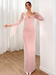 Aloruh Women's Solid Color Long Sleeve Simple Slim Dress, Casual Vacation Wear Women's Spring Dress Prom Dress Easter Beach Wear Summer Dress Suit Cute Casual Wedding Graduation Dress Holiday Dress Carnival Dress Holiday Wedding Guest Dress Women's Dress Business Casual Birthday Dress Club Dress Women's Sexy Beach Wear Boho Style Prom Dress Bridal Party Dress Sexy Holiday Dress Bridesmaid Dress Teacher Beach Vacation Elegant Dress Old Money Tea Party Dress Pink Dress