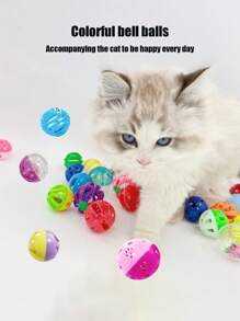 PETSIN 5/10/15/20 sztuk Miłośnicy kotów i kocia mama kochają zabawki z kolorowymi dzwoneczkami, kolorowe piłki do drapania, marchewkowe zabawki dla miłośników kotów i kocia mama, czyszczenie zębów, rozrywka, zabawki dla miłośników kotów i kocia mama, prezent dla miłośników kotów/psów i artykuły dla zwierząt domowych dla psów/kotów