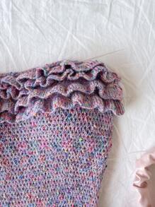 Soleia 女士简约时尚休闲日常装抹胸毛衣连衣裙