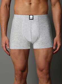 SUMWON Stretch Boxer Briefs Comfort Pack Of 5 Underwear Mid Thigh Length Classic Fit Essential Everyday Trunks Multi Pack Basic Essential - Black - View 5