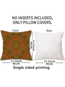 1 funda de almohada con estampado de estilo bohemio sin relleno de almohada, adecuada para la sala de estar, el sofá, el cabecero del dormitorio, ambiente decorativo