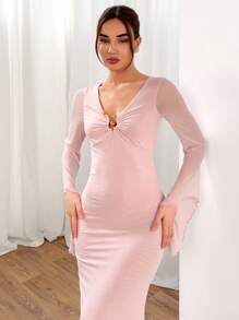 Aloruh Women's Solid Color Long Sleeve Simple Slim Dress, Casual Vacation Wear Women's Spring Dress Prom Dress Easter Beach Wear Summer Dress Suit Cute Casual Wedding Graduation Dress Holiday Dress Carnival Dress Holiday Wedding Guest Dress Women's Dress Business Casual Birthday Dress Club Dress Women's Sexy Beach Wear Boho Style Prom Dress Bridal Party Dress Sexy Holiday Dress Bridesmaid Dress Teacher Beach Vacation Elegant Dress Old Money Tea Party Dress Pink Dress