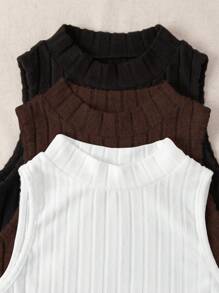 SHEIN Unity Women Solid Color Minimalist Casual Everyday Tank Top - Multicolor - View 5