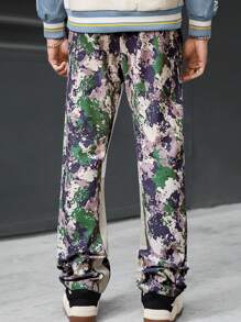 Manfinity EMRG Men's Camo Print Drawstring Waist Casual Pants - Multicolor - View 2