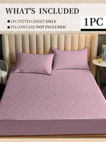 1件床裙，床上用品，床垫保护罩，床罩，床笠，舒适家纺，透气防起球床垫保护罩，超声波压花床罩，家居装饰，卧室/宿舍床罩，适用于所有床尺寸 - 单人床、双人床、大号床、特大号床，四季皆宜，可机洗，防尘床罩，不含枕头和枕套，秋季装饰，房间装饰，返校季 - 粉色 - 查看 2