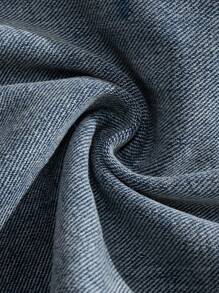 SHEIN Young Boy Distressed Washed Red Graffiti Pattern Retro Baggy Blue Denim Pants,For Kids Spring/Summer Clothes Outfits And Streetwear Outfits - Light Wash - View 8