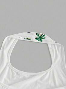 INAWLY Top débardeur casual avec nœud au cou, simple et . Convient pour un port quotidien