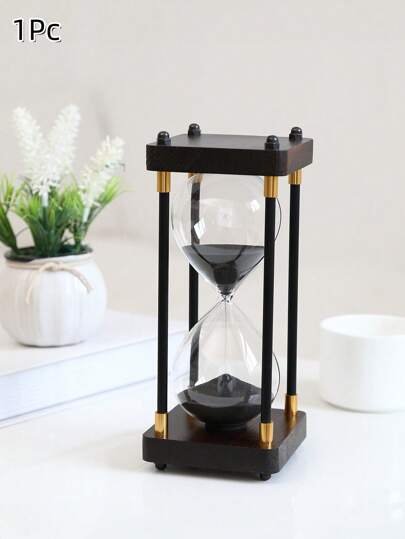 1pc 30-Minute Classic Wooden Timer, Vintage Square Sand Timer, Graduation Season Gift Birthday