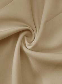 SHEIN PETITE Quần Short Thường Ngày Cho Nữ, Phong Cách Tối Giản, Mặc Hàng Ngày - Màu Khaki - Xem 6