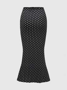 ROMWE Kawaii Top sin mangas con cuello en V, decorado con lazo y paneles de encaje a lunares, y falda a juego. Conjunto de verano versátil y favorecedora para mujer de dos piezas