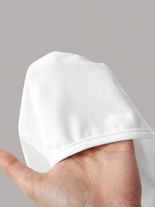 CovetEZ Plus Size Solid Half-Zip Casual Bodysuit, Spring/Summer - White - View 5