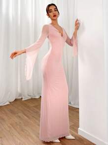 Aloruh Women's Solid Color Long Sleeve Simple Slim Dress, Casual Vacation Wear Women's Spring Dress Prom Dress Easter Beach Wear Summer Dress Suit Cute Casual Wedding Graduation Dress Holiday Dress Carnival Dress Holiday Wedding Guest Dress Women's Dress Business Casual Birthday Dress Club Dress Women's Sexy Beach Wear Boho Style Prom Dress Bridal Party Dress Sexy Holiday Dress Bridesmaid Dress Teacher Beach Vacation Elegant Dress Old Money Tea Party Dress Pink Dress