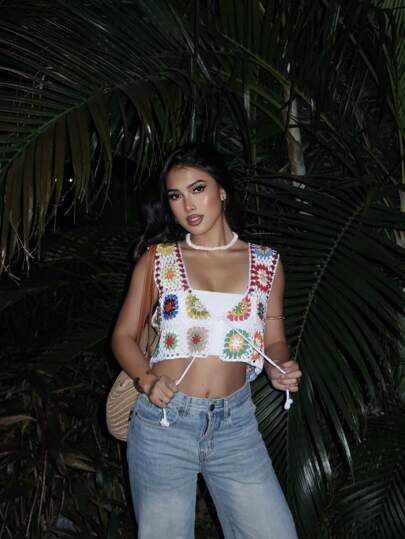 Elenzga Colete de malha feminino, moda minimalista casual para uso diário