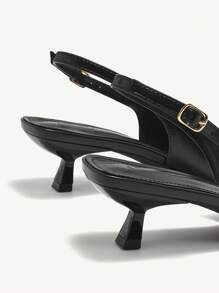 CUCCOO CHICEST Women's Simple Striped Low Heel Flats Spring Shoes Spring Break Easter Prom Heels