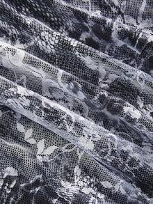 ROMWE Grunge Punk Y2K Aesthetice 豹纹花卉蕾丝图案女式金属扣露背细肩带上衣 - 彩色 - 查看 3