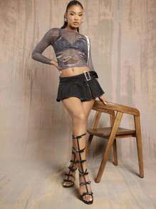 SHUZIA Women's Luxe-Inspired Harness Cutout Open Toe Minimalist Flat Sandals Mother's Day Present