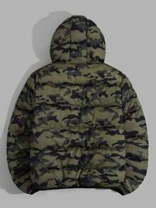 RueChic Tween Boy Camouflage Print Hooded Winter Jacket