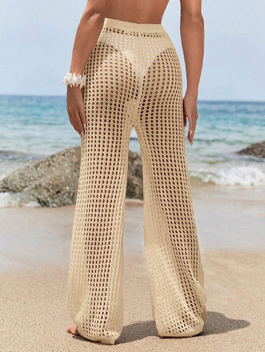 Swim Chiccia 女士纯色简约休闲宽松罩衫外套 - 杏色 - 查看 1